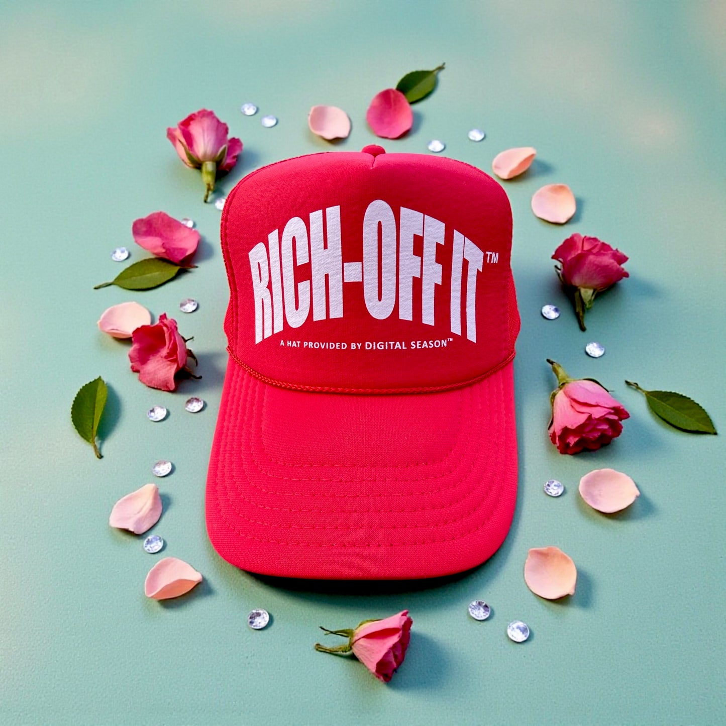 Rich-Off It Trucker Hat(Red)