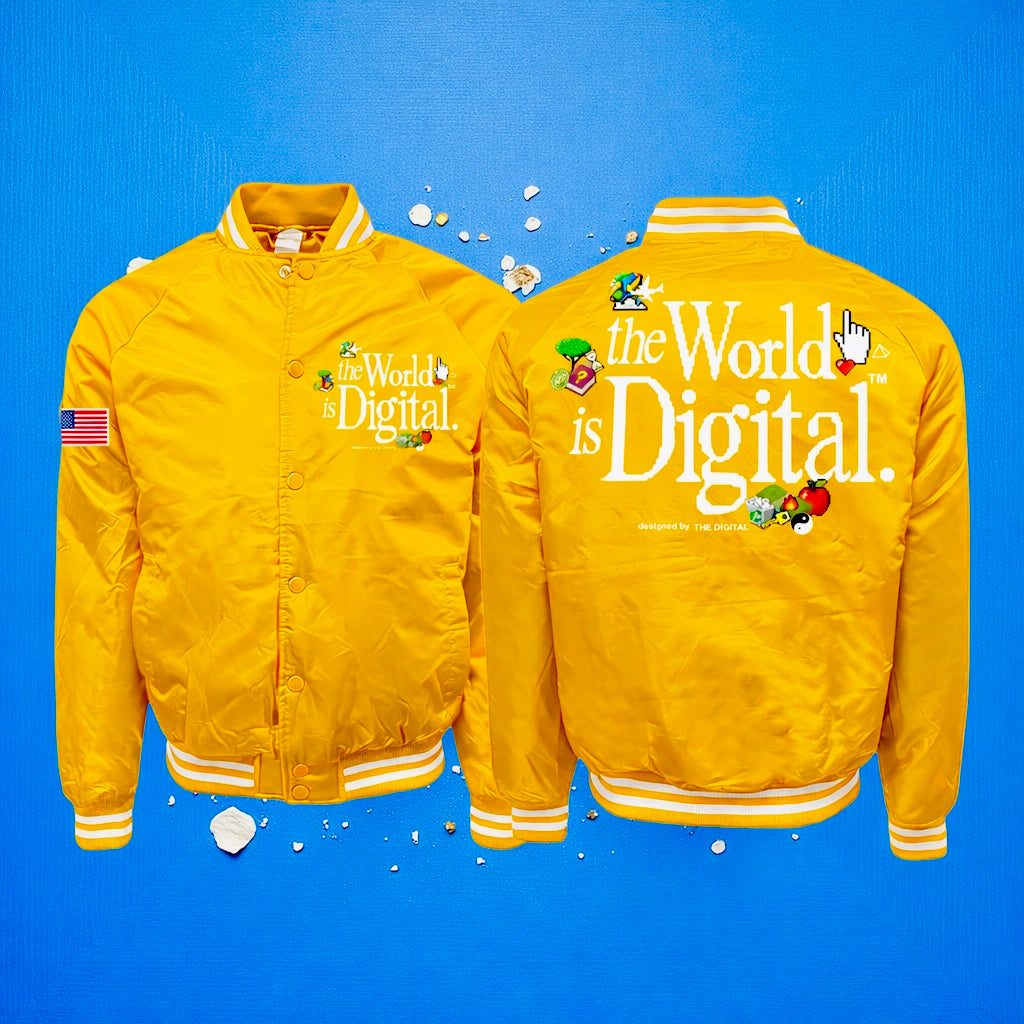 The World Is Digital Bomber Jacket(Yellow)